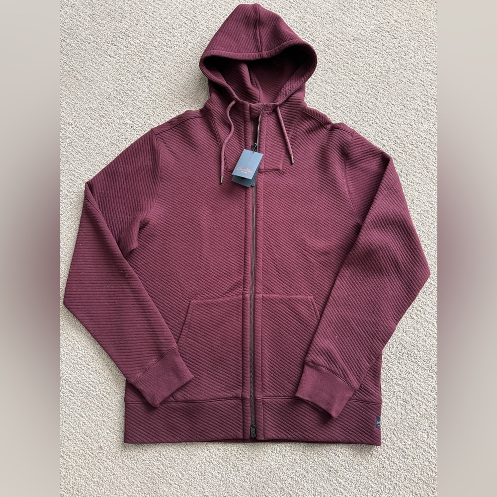 Good Man Brand Burgundy Quilted Hoodie Jacket NWT